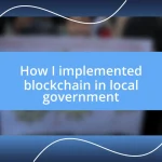 How I implemented blockchain in local government